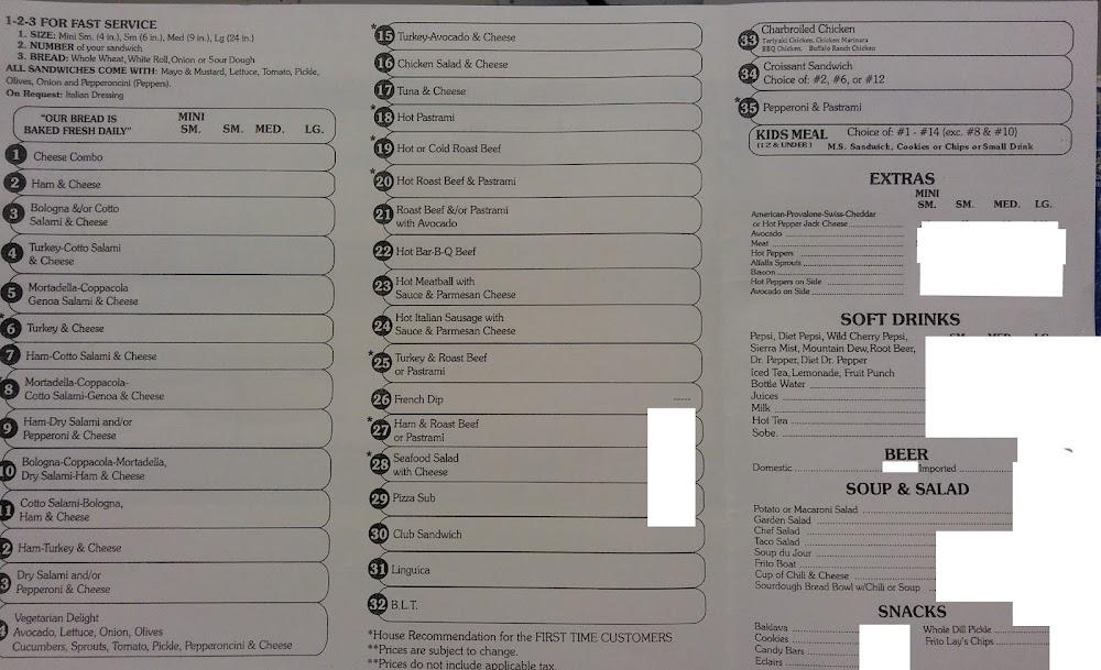 Moe's To Go Sub Sandwiches Chef Salad